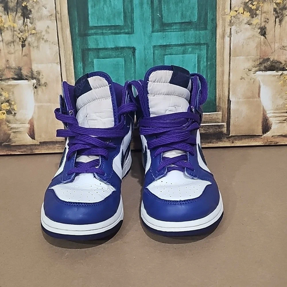 Nike Dunk Hi White/Midnight Navy DH9753-100 GS Size 3Y